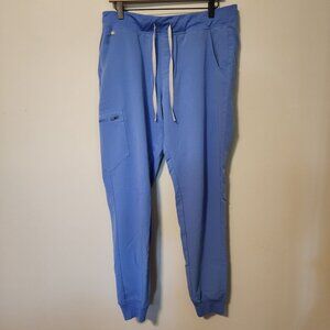 Figs Technical Collection scrub pants sz L T blue jogger style